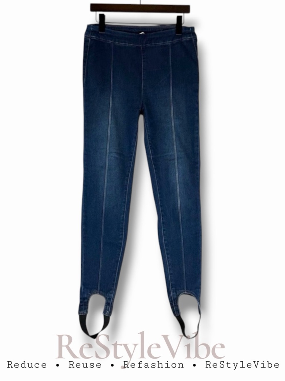 SOFT SURROUNDINGS Women’s Size S Denim Jean High Rise Jeggings Stirrups Stretch